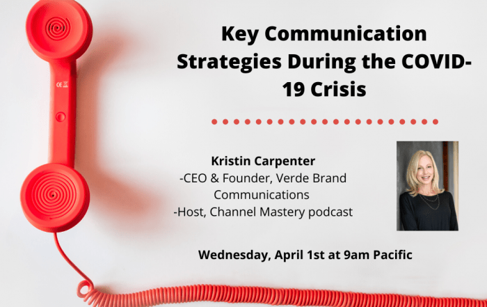 Key Communication Strategies During the COVID-19 Crisis